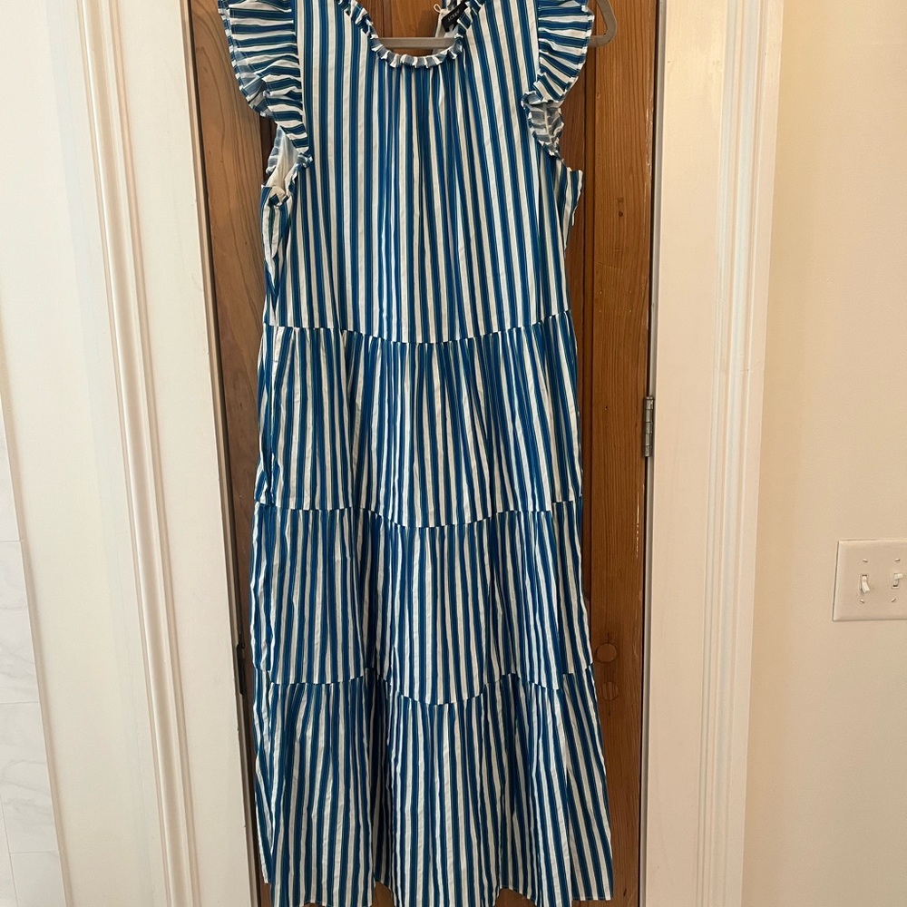 Blue Striped J Crew Dress